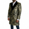 Giacca SICILIA Cappotto Lungo Jacquard Nero Oro - IT52 - XL