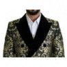Giacca SICILIA Cappotto Lungo Jacquard Nero Oro - IT52 - XL