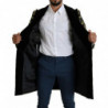 Giacca SICILIA Cappotto Lungo Jacquard Nero Oro - IT52 - XL