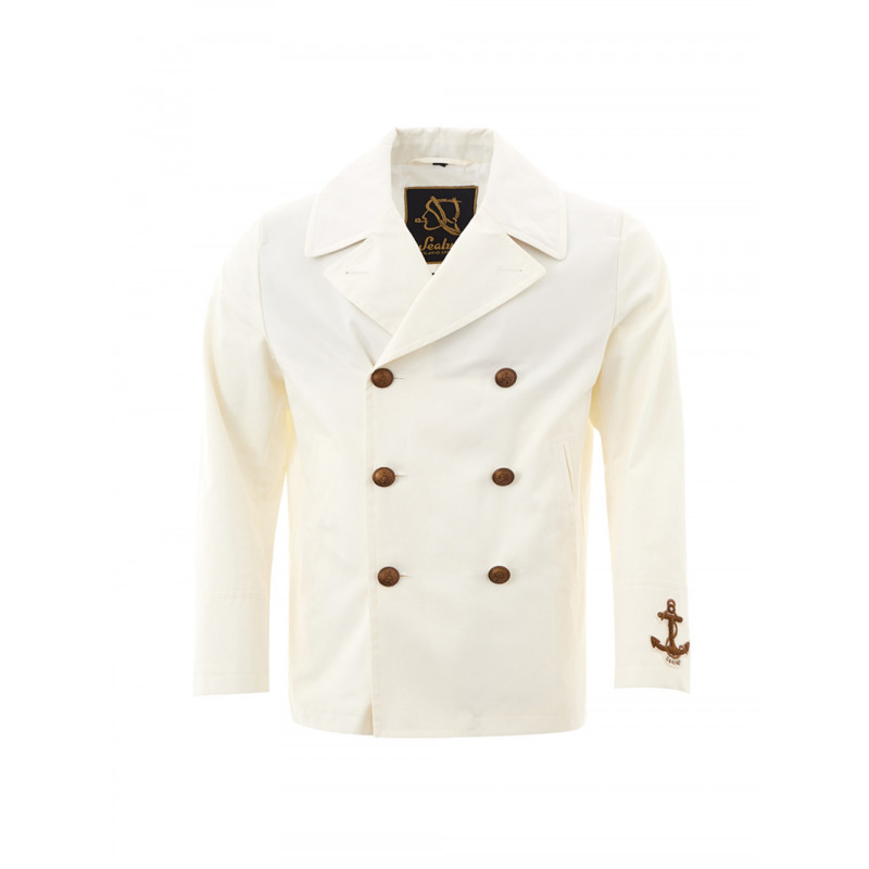 Giacca Doppiopetto in Cotone Bianco - IT50 - L