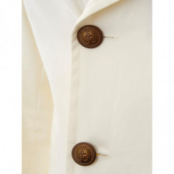 Giacca Doppiopetto in Cotone Bianco - IT50 - L