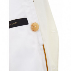 Giacca Doppiopetto in Cotone Bianco - IT50 - L