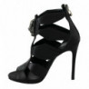 Scarpe spillo pipistrello tacco alto pelle nera - EU37/US6.5