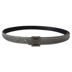 Fibbia quadrata in metallo color pelle argento - 90 CM / 36 INCHES