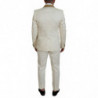 Abito slim fit smoking a righe oro bianco sporco - IT48 - M