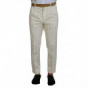 Abito slim fit smoking a righe oro bianco sporco - IT48 - M