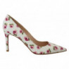 Décolleté con tacchi a spillo floreali in pelle bianca - EU36.5/US6
