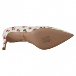 Décolleté con tacchi a spillo floreali in pelle bianca - EU36.5/US6