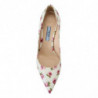 Décolleté con tacchi a spillo floreali in pelle bianca - EU39/US8.5