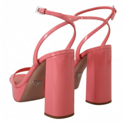 Sandali vernice rosa Sandali tacco cinturino alla caviglia - EU38/U