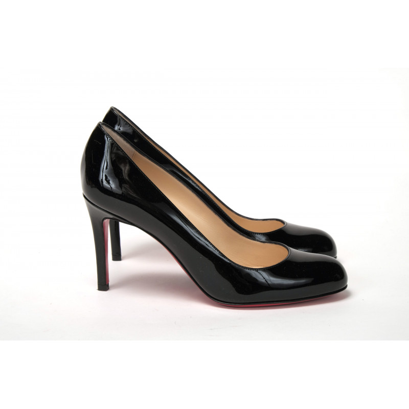 Semplice Décolleté 85 Vernice Nera Tacco - EU34.5/US4.5