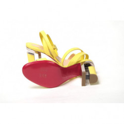 Sandalo Tournikouna 55 in Nappa Citronnade/Nichel - EU36/US5.5