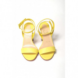 Sandalo Tournikouna 55 in Nappa Citronnade/Nichel - EU35/US4.5