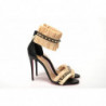 Tacco Poupedou 100 Vitello Nero/Savane Nero/Naturale - EU38/US7.5
