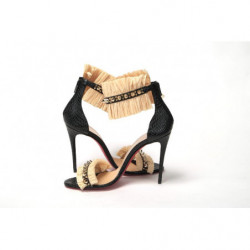 Tacco Poupedou 100 Vitello Nero/Savane Nero/Naturale - EU38/US7.5