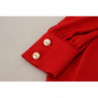 Abito al ginocchio a trapezio in seta rossa - IT38 - XS