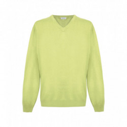 Maglione in cashmere giallo...
