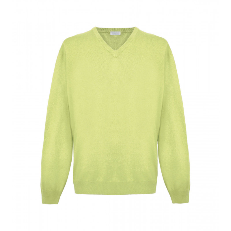 Maglione in cashmere giallo - XL