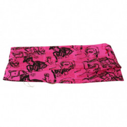 Camicetta corta con reggiseno con stampa di giornale rosa - XS