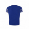 T-shirt viola in cotone con logo a contrasto sulle maniche - XXS