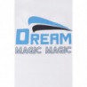 T-shirt bianca in cotone con stampa frontale - S