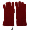 Guanti da uomo con guanti in maglia di cashmere rosso al 100%. - 9-M