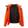 Giacca invernale arancione con gilet senza maniche rimovibile - M