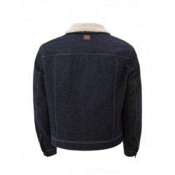 Giacca trapuntata in denim con dettagli Sherpa - M