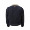 Giacca trapuntata in denim con dettagli Sherpa - M