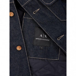 Giacca trapuntata in denim con dettagli Sherpa - M