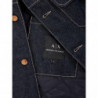 Giacca trapuntata in denim con dettagli Sherpa - M