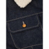Giacca trapuntata in denim con dettagli Sherpa - M