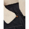 Giacca trapuntata in denim con dettagli Sherpa - M