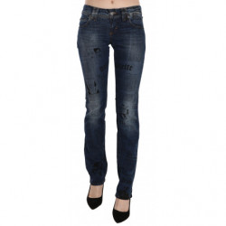 Pantaloni skinny denim vita...