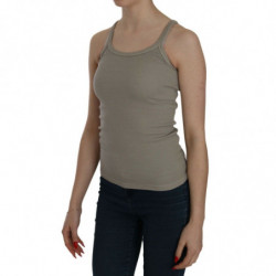 Camicetta senza maniche beige con spalline sottili - IT46-XL