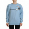 Maglione a maniche lunghe stampato con logo azzurro - IT38-XS
