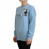Maglione a maniche lunghe stampato con logo azzurro - IT38-XS