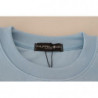 Maglione a maniche lunghe stampato con logo azzurro - IT38-XS