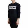 Maglione pullover a maniche lunghe stampato nero - IT38-XS
