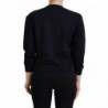 Maglione pullover a maniche lunghe stampato nero - IT38-XS