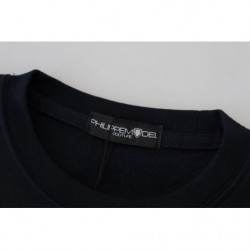 Maglione pullover a maniche lunghe stampato nero - IT38-XS