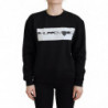 Maglione pullover a maniche lunghe stampato nero - IT38-XS