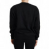Maglione pullover a maniche lunghe stampato nero - IT38-XS