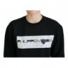 Maglione pullover a maniche lunghe stampato nero - IT38-XS