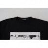 Maglione pullover a maniche lunghe stampato nero - IT38-XS