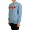 Maglione a maniche lunghe stampato con logo azzurro - IT38-XS