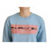 Maglione a maniche lunghe stampato con logo azzurro - IT38-XS