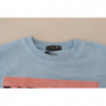Maglione a maniche lunghe stampato con logo azzurro - IT38-XS