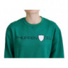 Maglione pullover a maniche lunghe stampato verde - IT38-XS