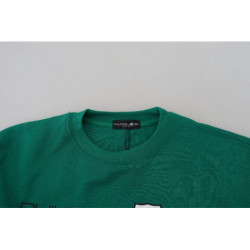 Maglione pullover a maniche lunghe stampato verde - IT38-XS